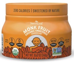 SWEETLEAF ORGANIC MONK FRUIT POWDER SWEETENER CANNISTER 240 GM