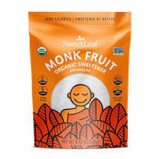 SWEETLEAF ORGANIC MONK FRUIT POWDER SWEETENER GRANULAR BAG 240 GM