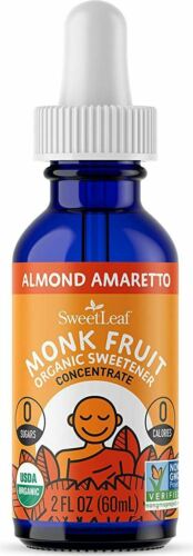 SWEETLEAF ORGANIC MONK FRUIT SWEETENER CONCENTRATE ALMOND AMARETTO 2 OUNCE