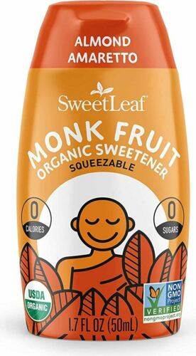 SWEETLEAF ORGANIC MONK FRUIT SWEETENER SQUEEZABLE ALMOND AMARETTO 1.7 OUNCE