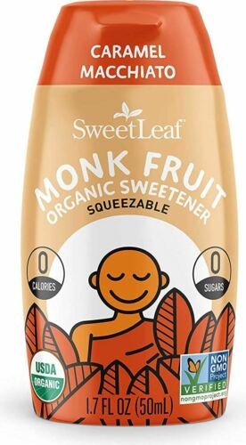 SWEETLEAF ORGANIC MONK FRUIT SWEETENER SQUEEZABLE CARAMEL MACCHIATO 1.7 OUNCE