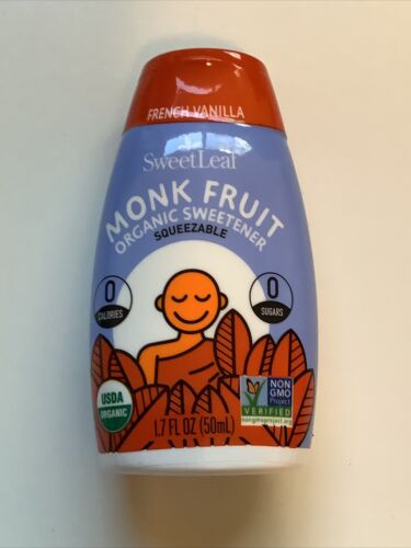 SWEETLEAF ORGANIC MONK FRUIT SWEETENER SQUEEZABLE FRENCH VANILLA 1.7 OUNCE